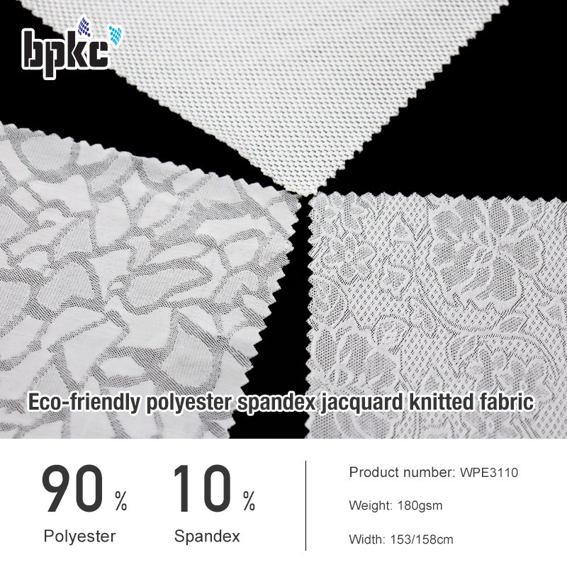 Eco-friendly polyester spandex jacquard knitted fabric factory